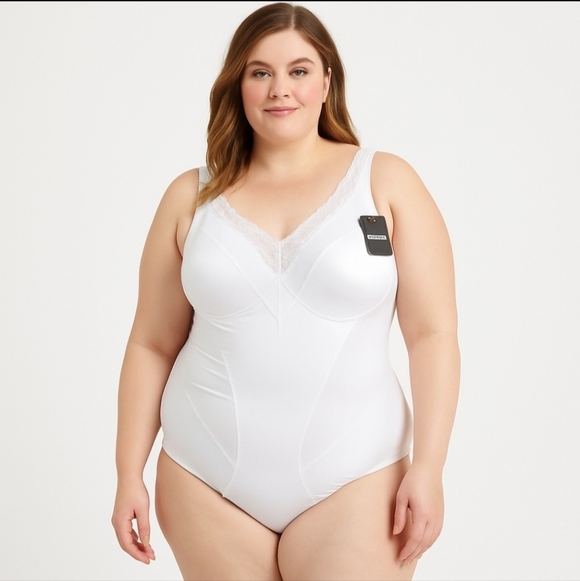 Lunair One Piece Shapewear Bodysuit White 48D - Picture 1 of 6